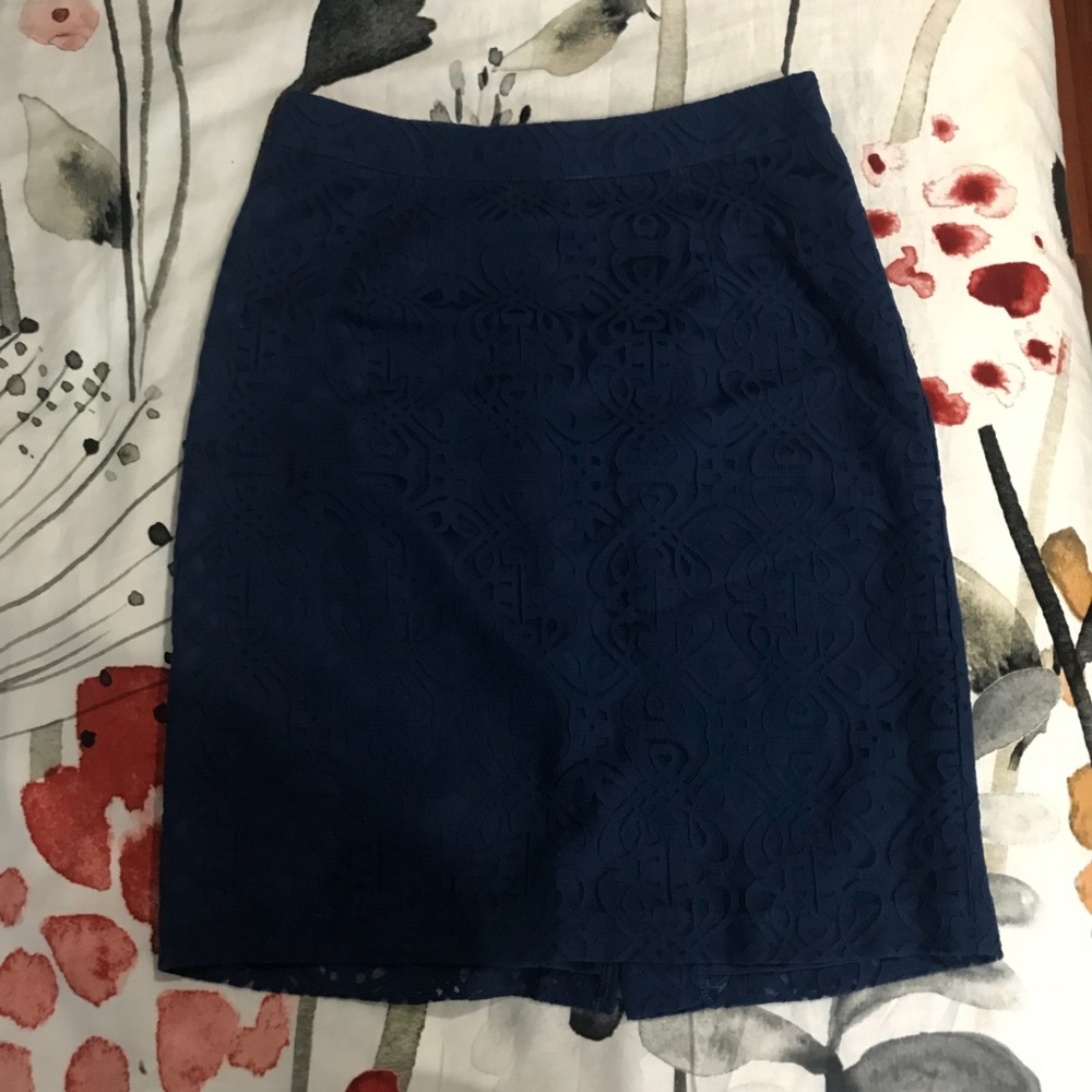 Navy blue Midi Skirt